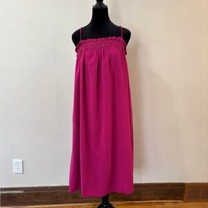 Banana Republic Vibrant Pink Textured Dress